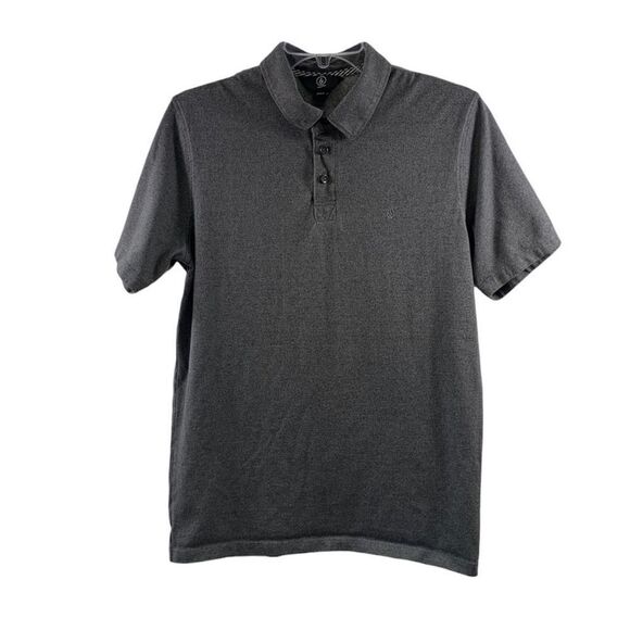 Volcom Gray Short Sleeve Polo Tee Size M - Picture 1 of 9